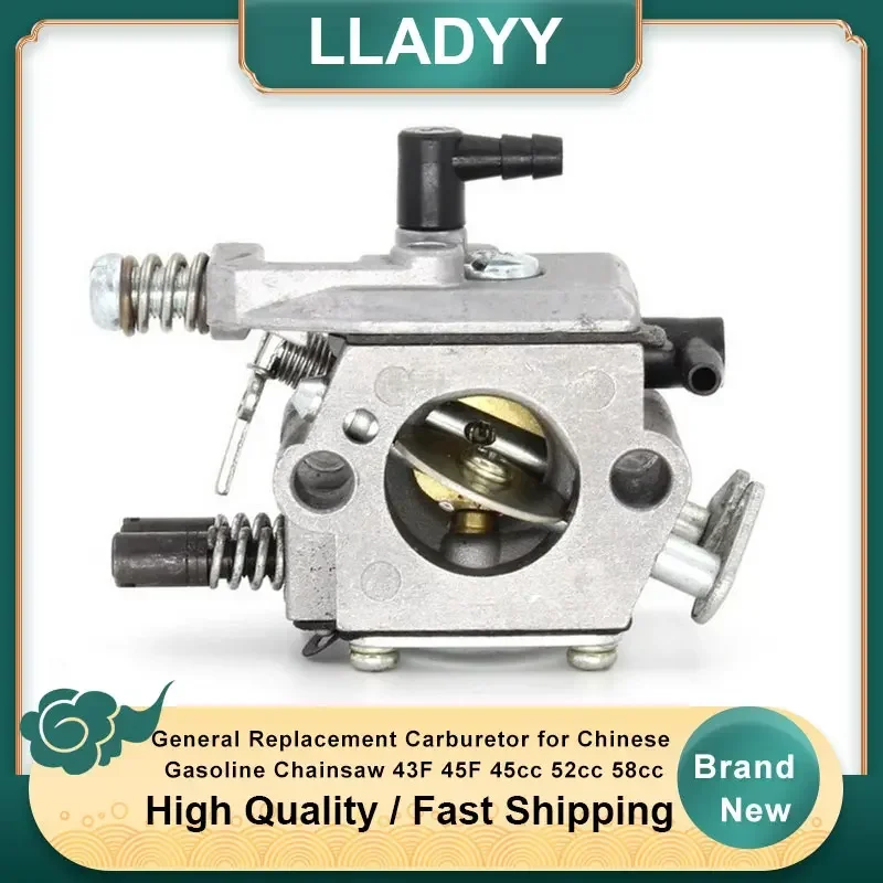 

Universal Replacement Carburetor for 45cc 52cc 58cc Gas Chainsaws | Fits 43F & 45F Engine Models