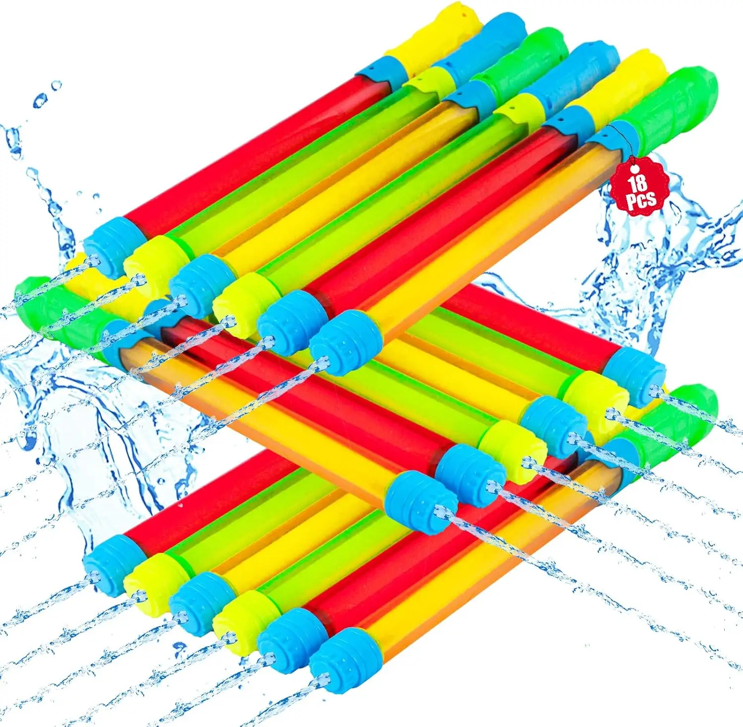 

Набор из 18 водных пистолетов, 16,5-дюймовый супер-бластер для летних игр у бассейна, на пляже и на открытом воздухе
