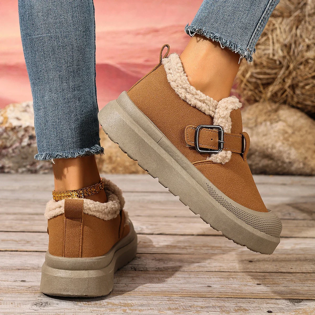 2025 invierno nuevos zapatos casuales de algodón para mujer parte inferior gruesa antideslizante duradero cálido polar envío gratis zapatos de mujer