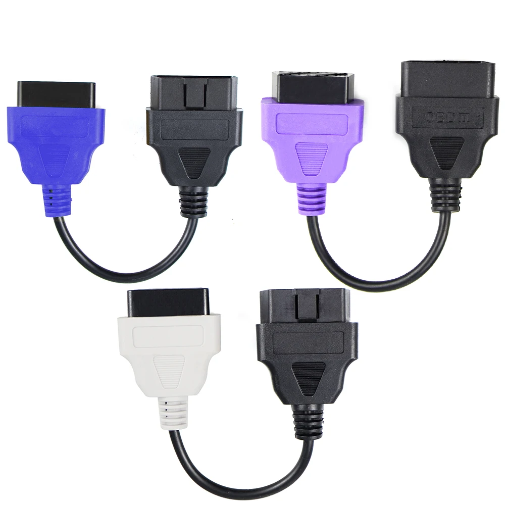 For Fiat ECU Scan Adapter OBD OBD2 Connector Multi ECU Scan Air*bag OBD2 Scanner Diagnostic cable For Fiat ECU Scan tool 6 Color