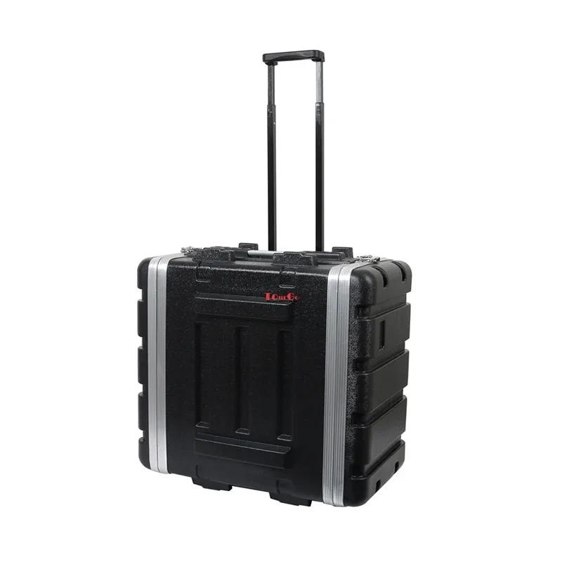 6U ABS 19" Rack Road Case with Trolley