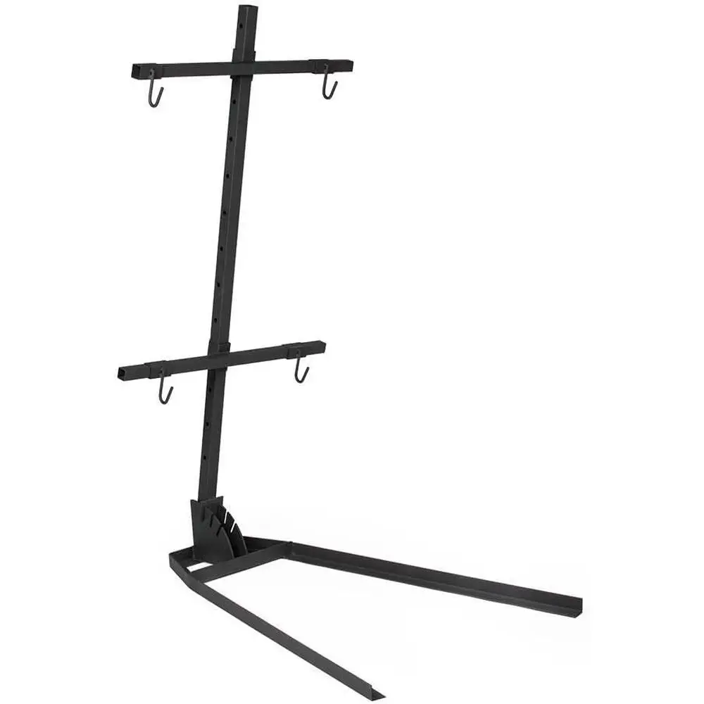 

Ash & Asado with Adjustable Base, 61 x 28 n BBQ, 150 LB acity Whole Animal BBQ Stand, High Temp Black Paint
