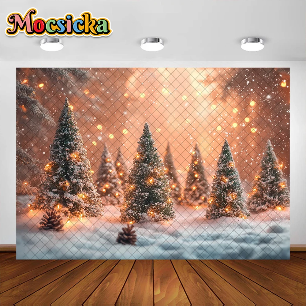 الشتاء عيد الميلاد التصوير خلفية البدائية الغابات العميقة الثلوج الديكور خلفية الاطفال عطلة لوازم الحفلات استوديو الدعائم