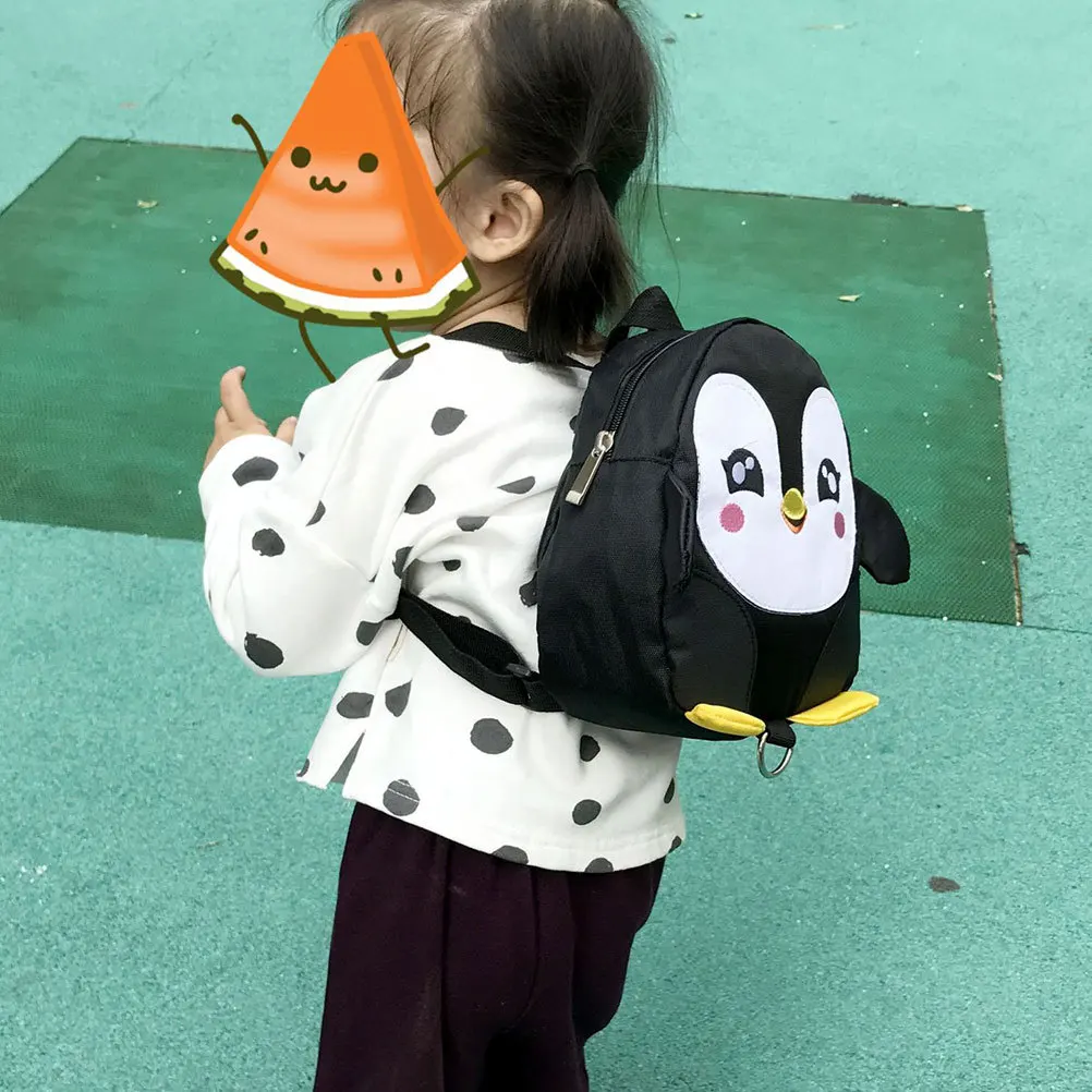 

Cartoon Penguin Kindergarten Backpack School Bag Waterproof Ergonomic Design Adjustable Straps Kid Travel Bag