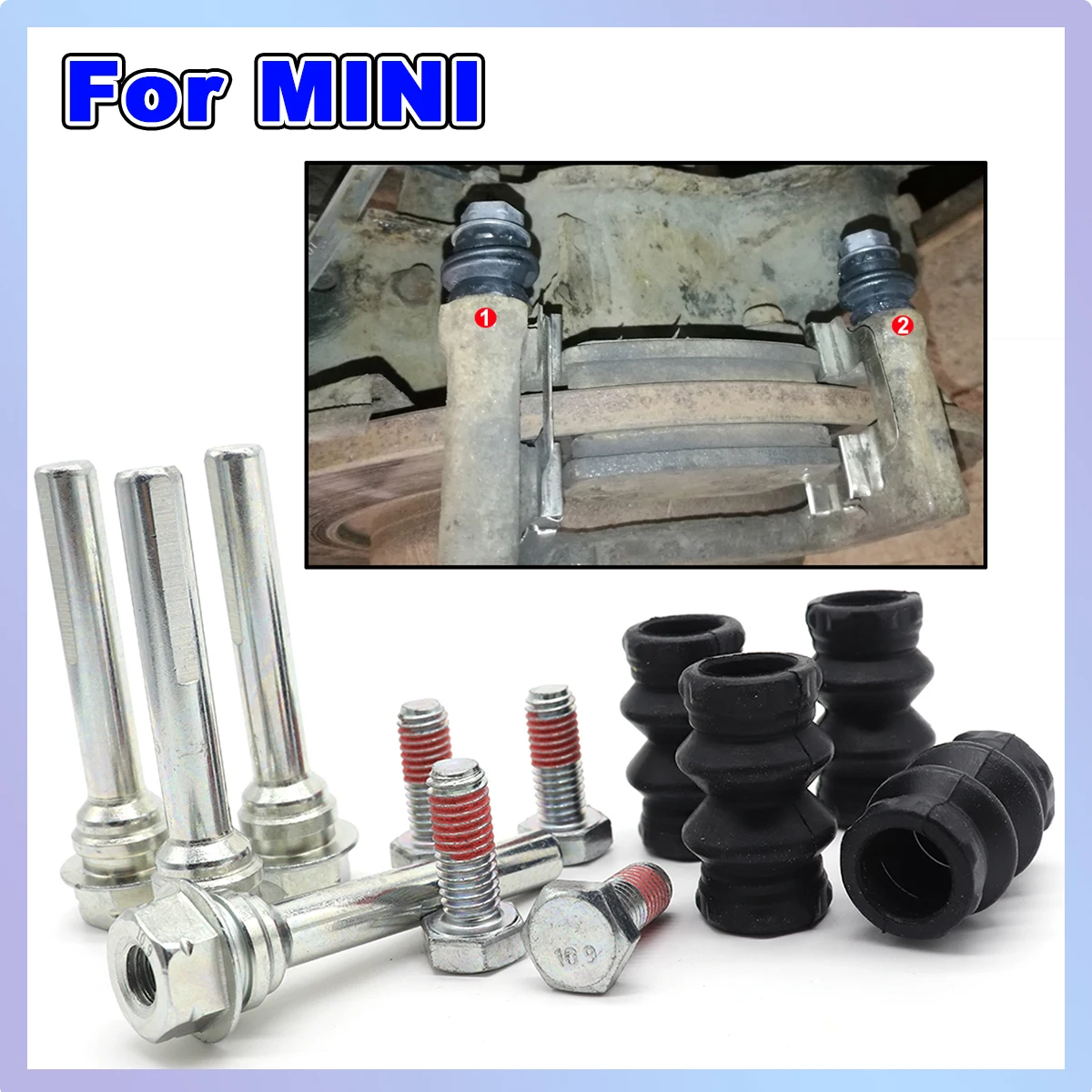 

Brake Caliper Cylinder Slider Guide Pin Bushing Boot Seal Kit Repair For MINI R50 R53 R56 CLUBMAN R55 Coupe R58 Roadster R59