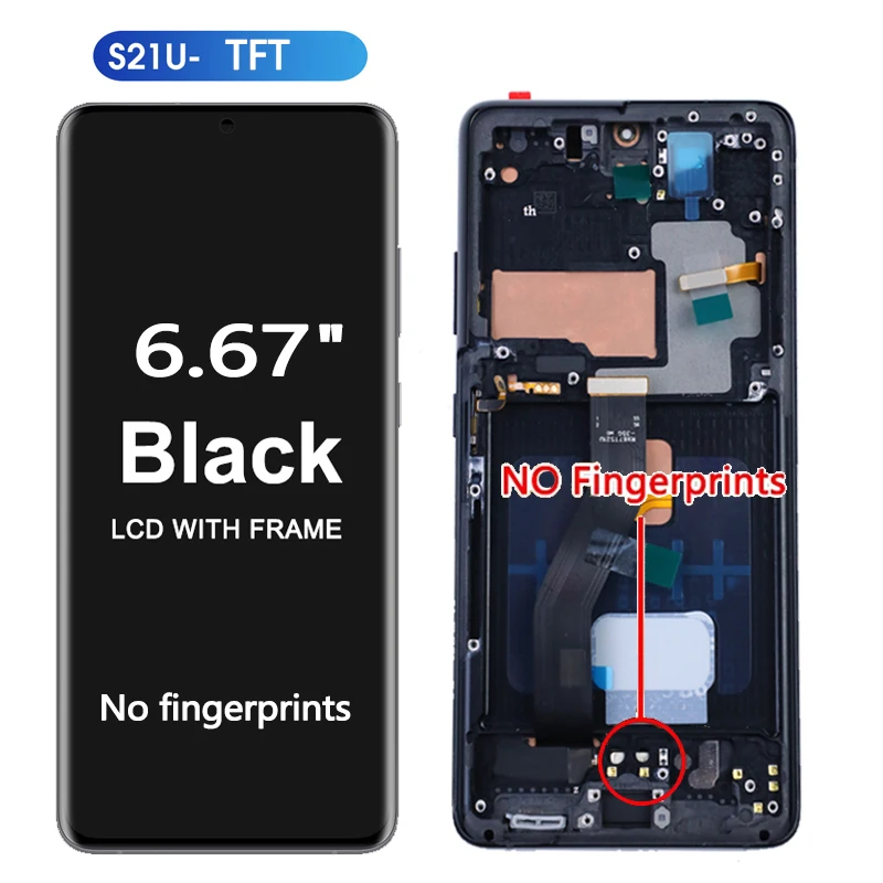 Nieuwe AMOLED Voor Samsung Galaxy S21 Ultra 5G LCD Display Touch Screen Digitizer Voor Samsung S21 Ultra LCD display Vervanging