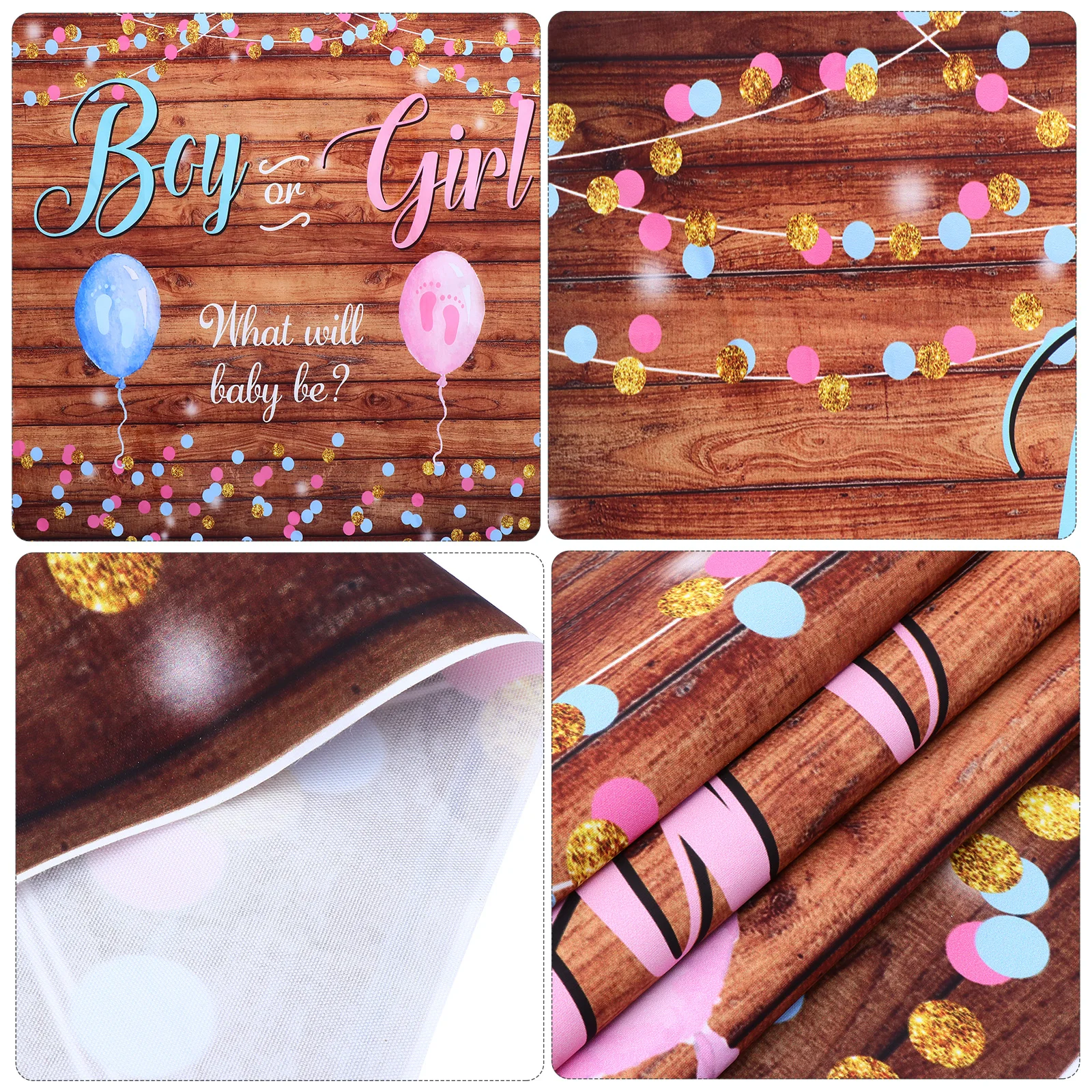 

1pc Gender Reveal Blanket Soft Baby Photo Backdrop Cloth Newborn Party Decoration Assorted Colors Comfortable Washable Gift Idea