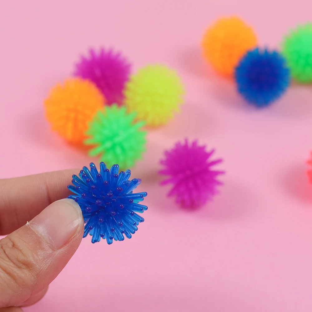 20Pcs 2.5mm Plastic Soft Bayberry Balls Hedgehog Decompression Toy For Kids Birthday Party Favor Goodie Bag Filler Prizes Gifts