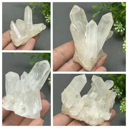 Natural Quartz White Crystal Mineral Specimen Crystal Cluster Reiki Energy Spiritual Healing Meditation Garden Home Decor Gift