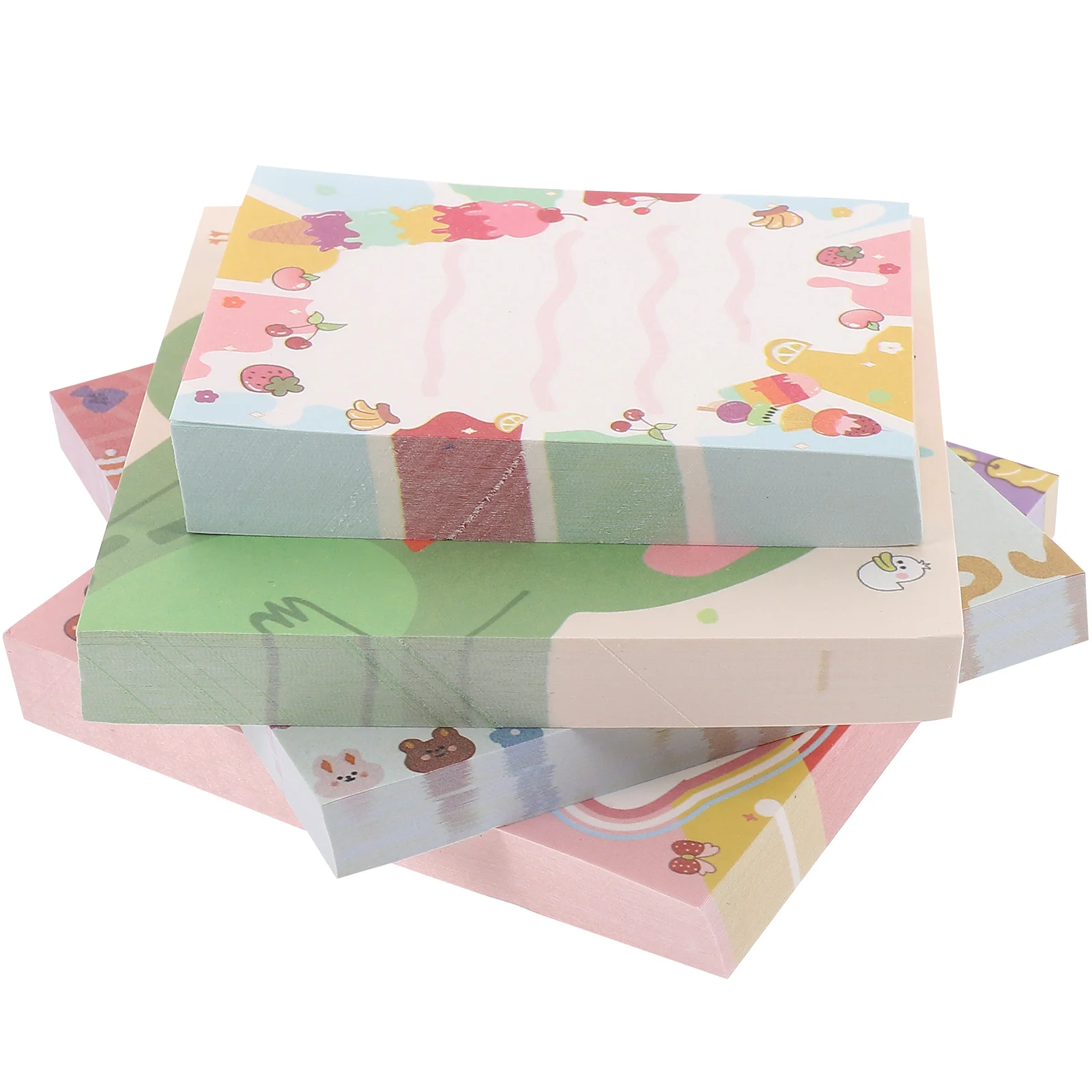 

4 Books Cartoon Pocket Notepad Novelty Sticky Notes 4pcs Notepads Notebook