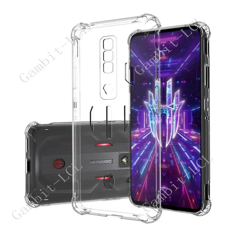 Anti-Falling Soft TPU Case For ZTE Nubia Red Magic 7 Pro 6R RedMagic 6s 6Pro 7Pro 8Pro 8 Plus Clear Transparent Protector Cover