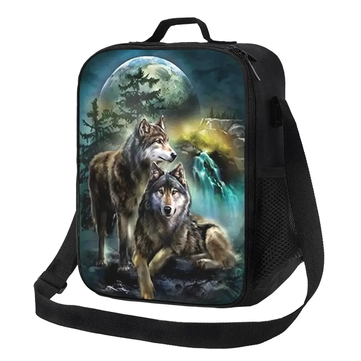 

Wolf Portable Lunch Box Women Multifunction Moon Thermal Cooler Food Insulated Lunch Bag Kids School Children