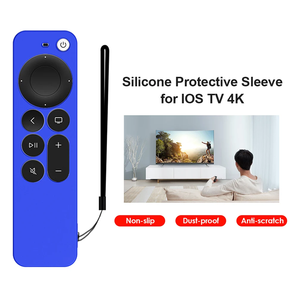 Protective Case Shockproof TV Protector Cover Case for Apple TV 4K Portable Silicone Remote Control Cover Anti-Fall