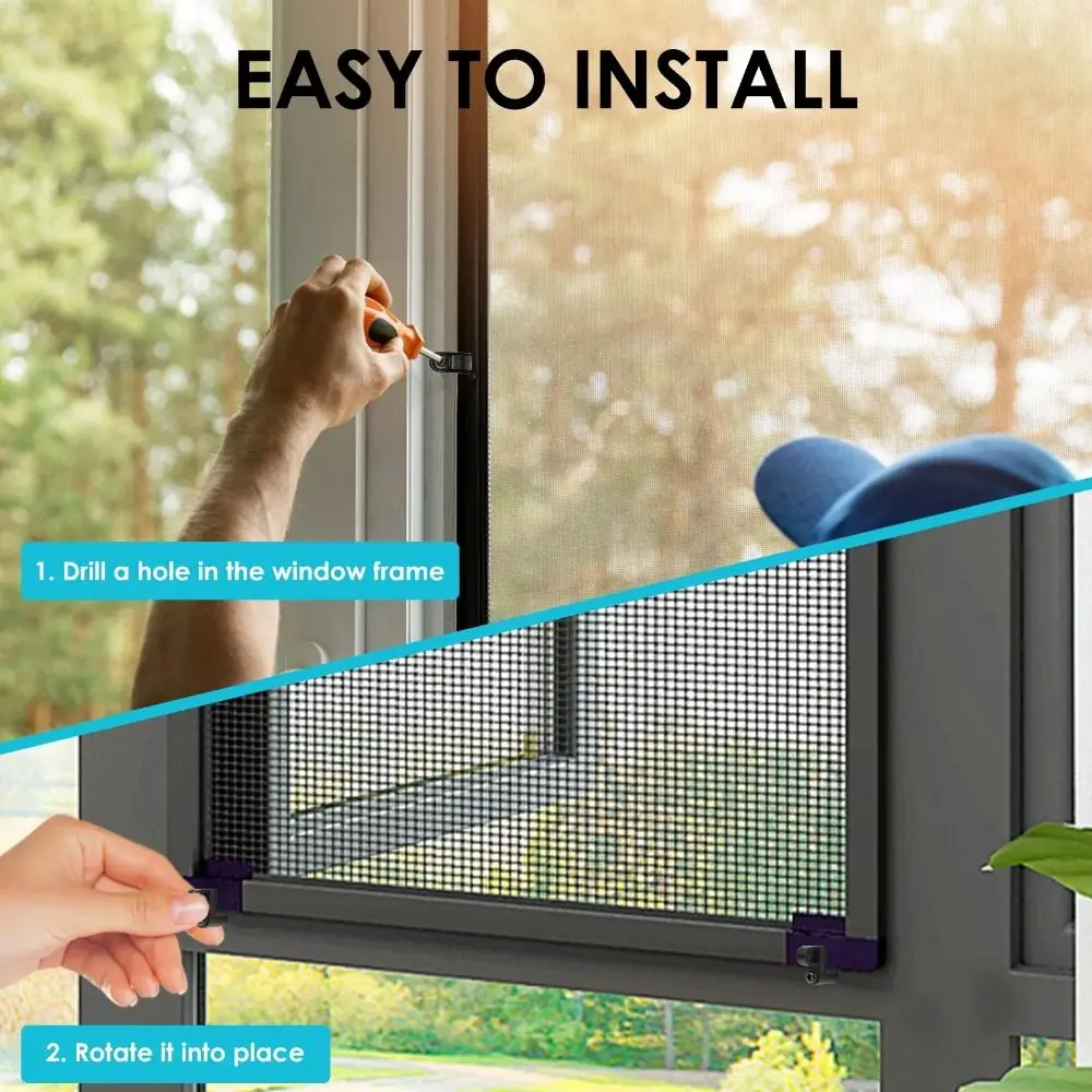 24 قطعة مع مسامير نافذة مقاطع الشاشة تصميم الأوفست مقاومة الطقس شاشة مقاطع الباب مقاطع نافذة العاصفة العالمية #5