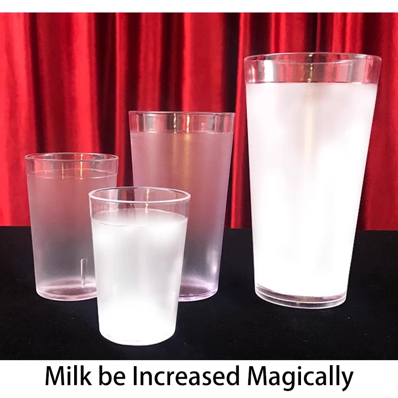 Milk be Increased by Magic Cups Milk Glass Illusion Magic Trick Stage Magic Easy Prop for Magician