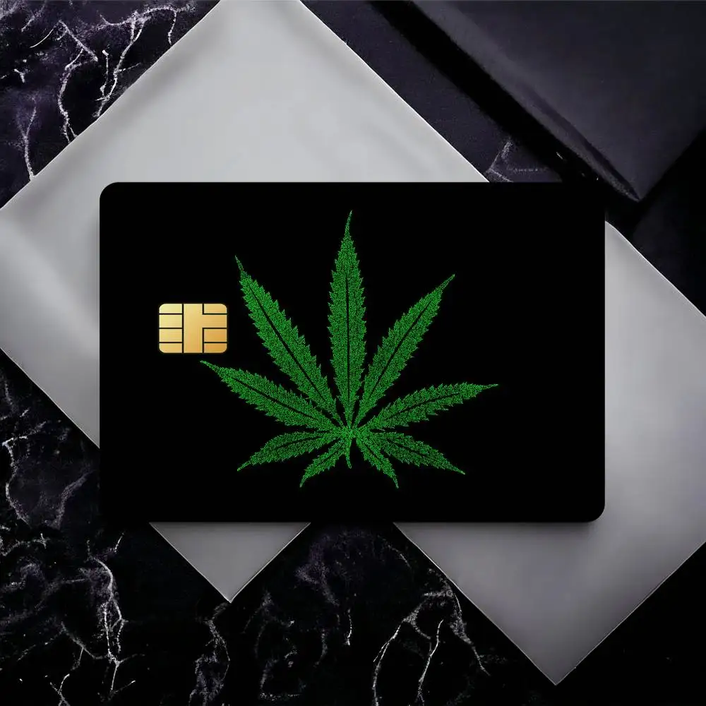 Leaves Weed Credit Card Skin Stickers For Bank Card Bus Metro Card Sticker Waterproof Gift