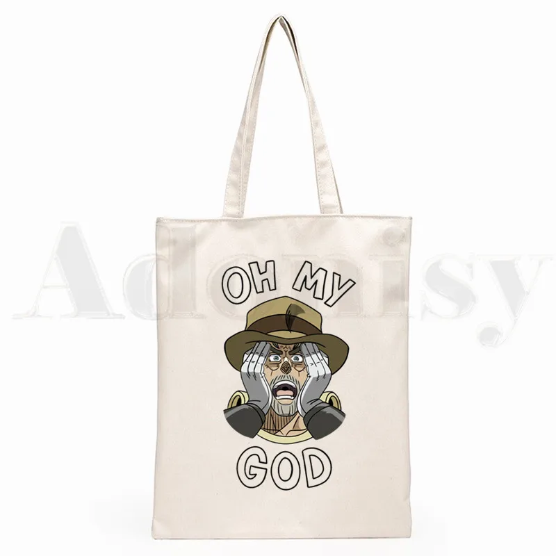 JoJo Bizarre Adventure Yoshikage Jonathan Joestar Hipster Cartoon Print Shopping Bags Girls Fashion Casual Pacakge Hand Bag