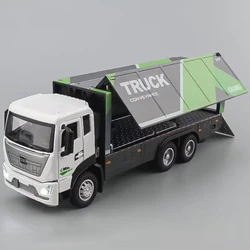 1:32 Alloy Truck Car Model Container Truck Container Engineering Transport Vehicle Children's Sound and Light Toy Car Gift