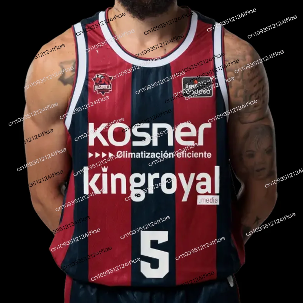 Baskonia 26/27 Mens Basketball Game Jersey, Adult Basketball Vest Special Fan Basketball Jersey Kids Basketball Training Apparel