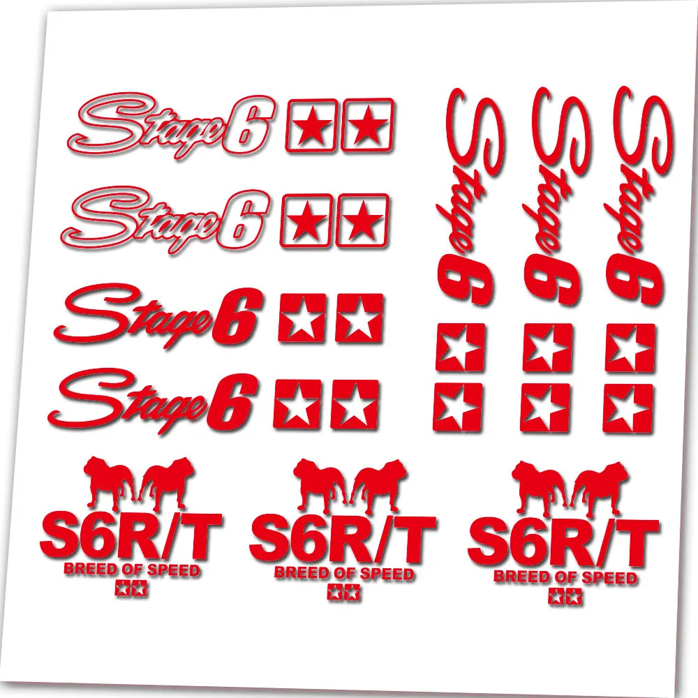 For STAGE 6 RACE RACE RACE STICKER DECAL KIT