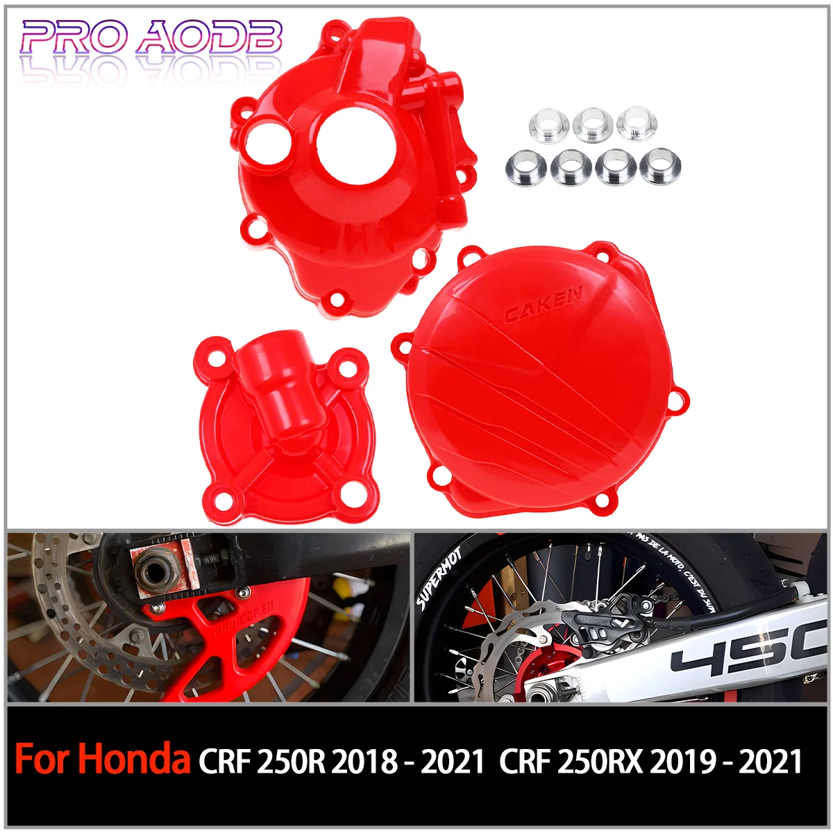

For Honda CRF250R CRF250RX CRF 250R 250RX 2018-2021 Dirt Bike parts Motorcycle Ignition Guard Water Pump Cover Clutch Protector