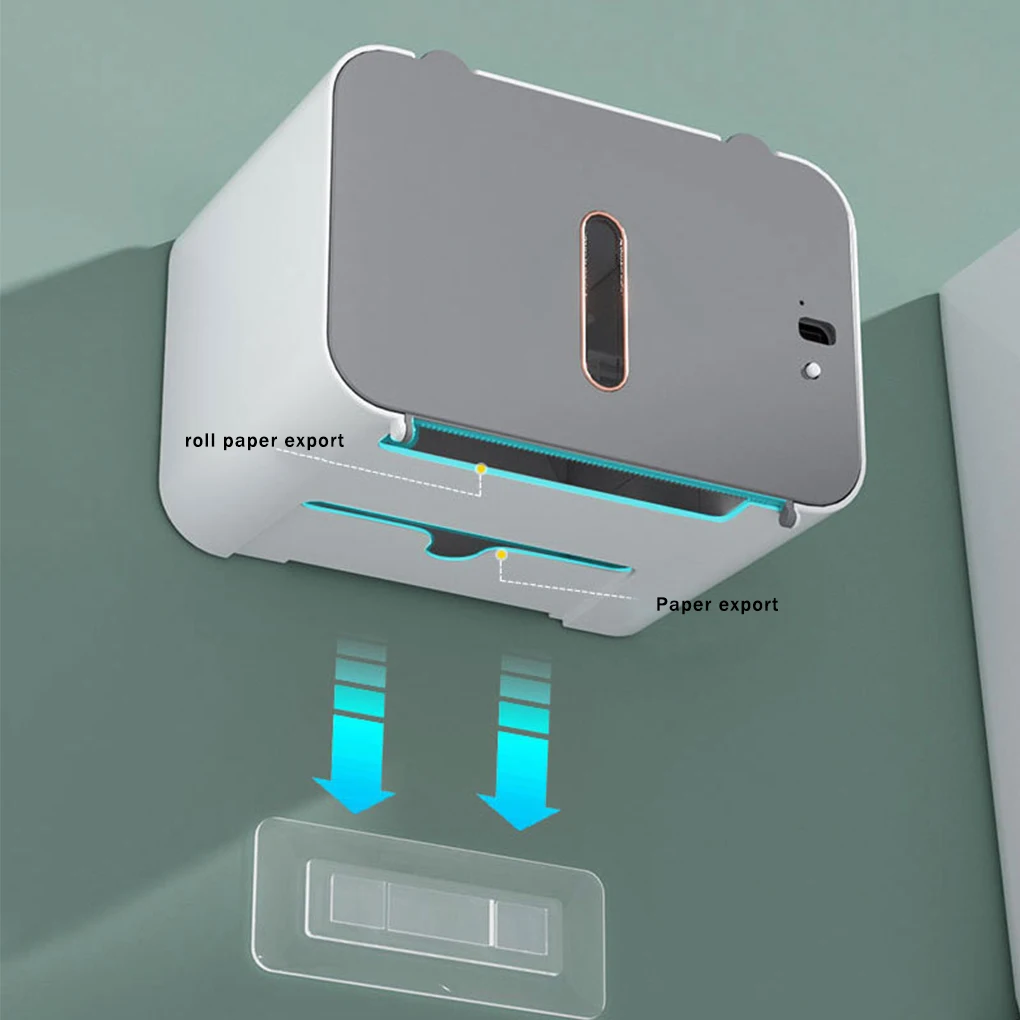 Smart Sensing Toilet Paper Dispenser Wall Mount Napkin Box Bathroom