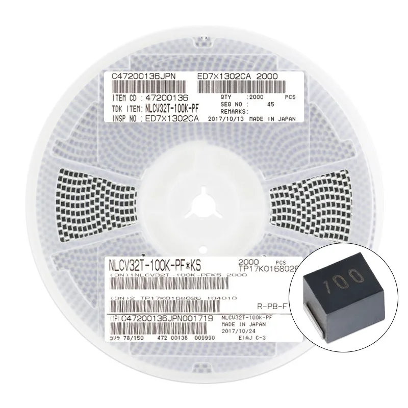 20PCS 1210 SMD Inductor, 1/2.2/3.3/4.7/10/22/47/100/220/470μH, NLV32 3225