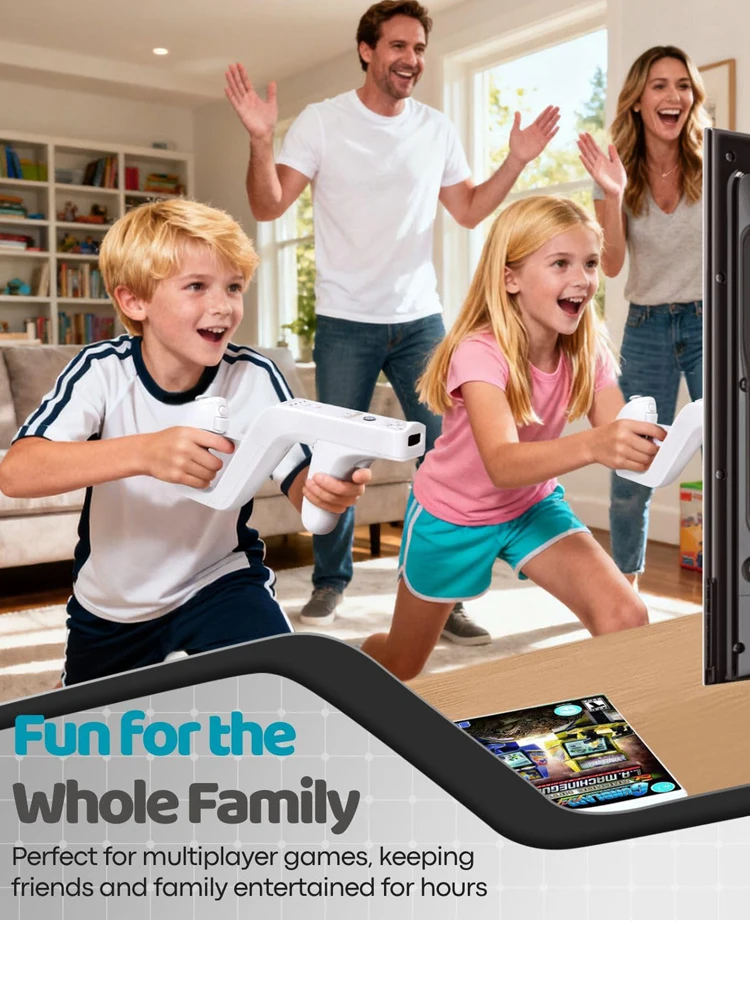 Pistolet pour Nintendo Wii Nunchuk Motion Plus, support de manette de jeu de tir à distance pour contrôleur Zapper pour accessoires Nintendo Wii