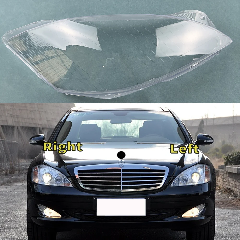 

Для Mercedes-Benz S-класса W221 2006-2009 авто передняя фара крышка линзы прозрачное стекло фары абажур лампы корпус маски