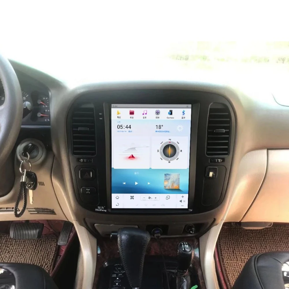 Wireless CarPlay For Toyota Land Cruiser 100 LC100 1999-2002 Car Radio Multimedia Android14 Auto Tesla Screen Player Bluetooth4G
