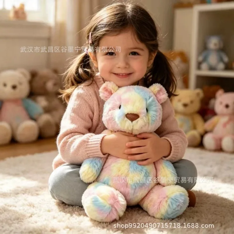 New Rainbow Rabbit Bear Plush Toy Dolls Appease Dolls To Give Girls Gifts. view 4