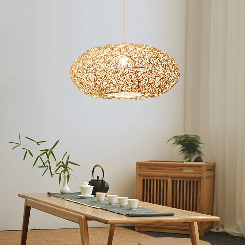 Imagem -03 - Moderno Rattan Pingente Luzes Novo Estilo Chinês Hanglamp para Sala de Estar Quarto Sala de Jantar E27 Loft Decoração Luminária Suspensão