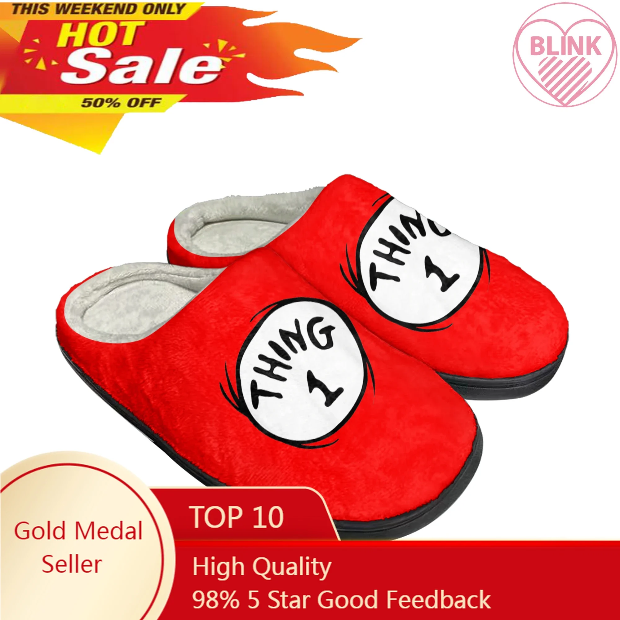 Moeder Allemaal Ding Rood Ding 1 2 Thuis Katoen Op Maat Slippers Heren Dames Sandalen Pluche Casual Houden Warme Schoenen Thermisch Slipper