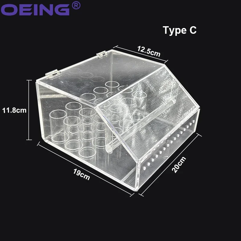 1Pc Dental Elastic Power Chain Organizer Storage Box Orthodontic Ligature Tie Box Holder Acrylic Placing Case Dental Storage Box