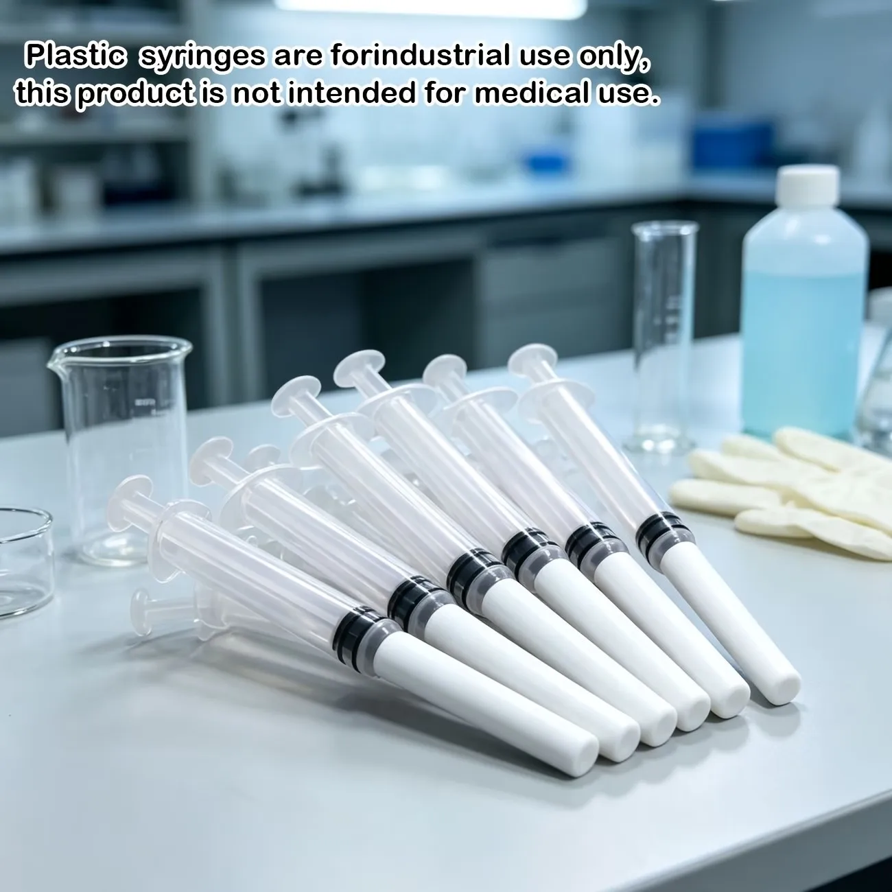 Long-Mouth Syringe, Transparent Dosing Device with Cap, Pet Feeder, Liquid Extractor