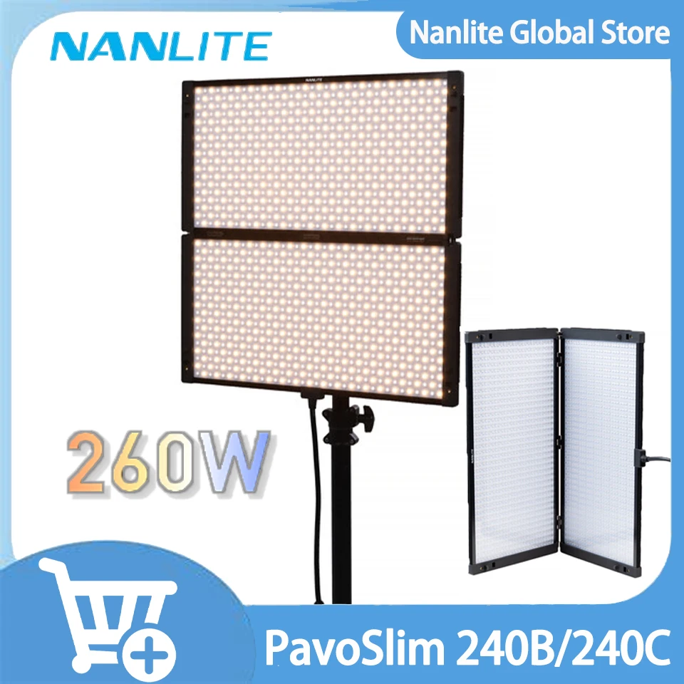 

Nanlite PavoSlim 240B 240C LED Slim Panel Light 260W Photograyphy Lighting for Studio Outdoor Live Shooting Fill Light