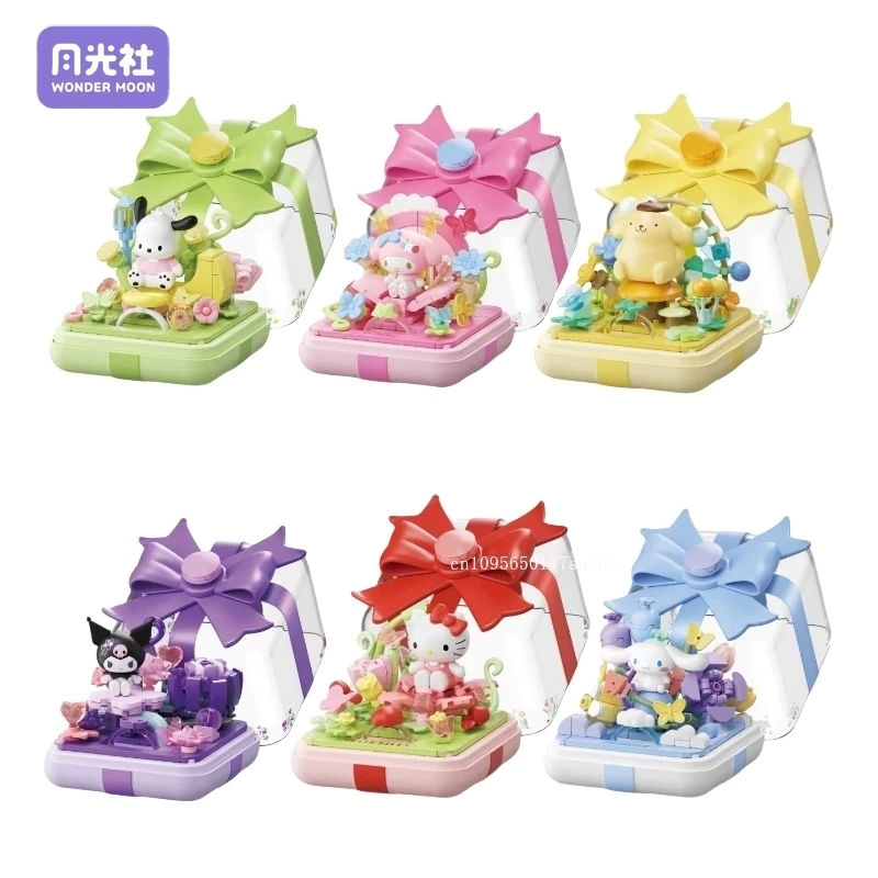 

Новый Sanrio Kuromi слепая коробка строительные блоки кольцевая коробка здание милая мелодия сборка мультфильм аниме игрушка пара подарок строительные блоки