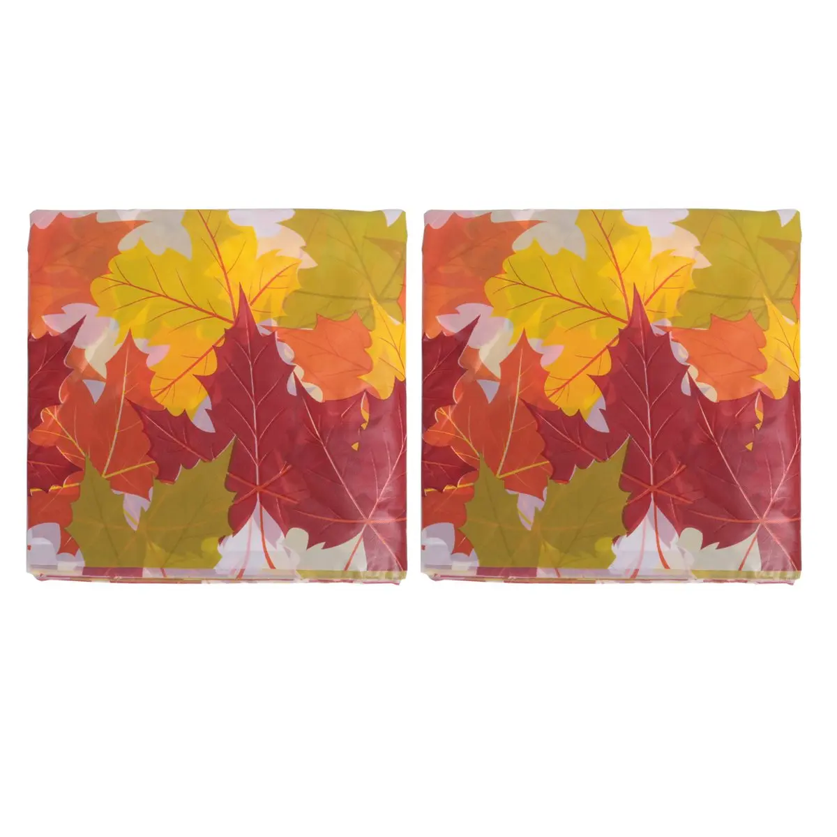 AA14 Thanksgiving Autumn Leaf Tablecloth Autumn Maple Leaf Tablecloth Waterproof Rectangular Plastic Tablecloth