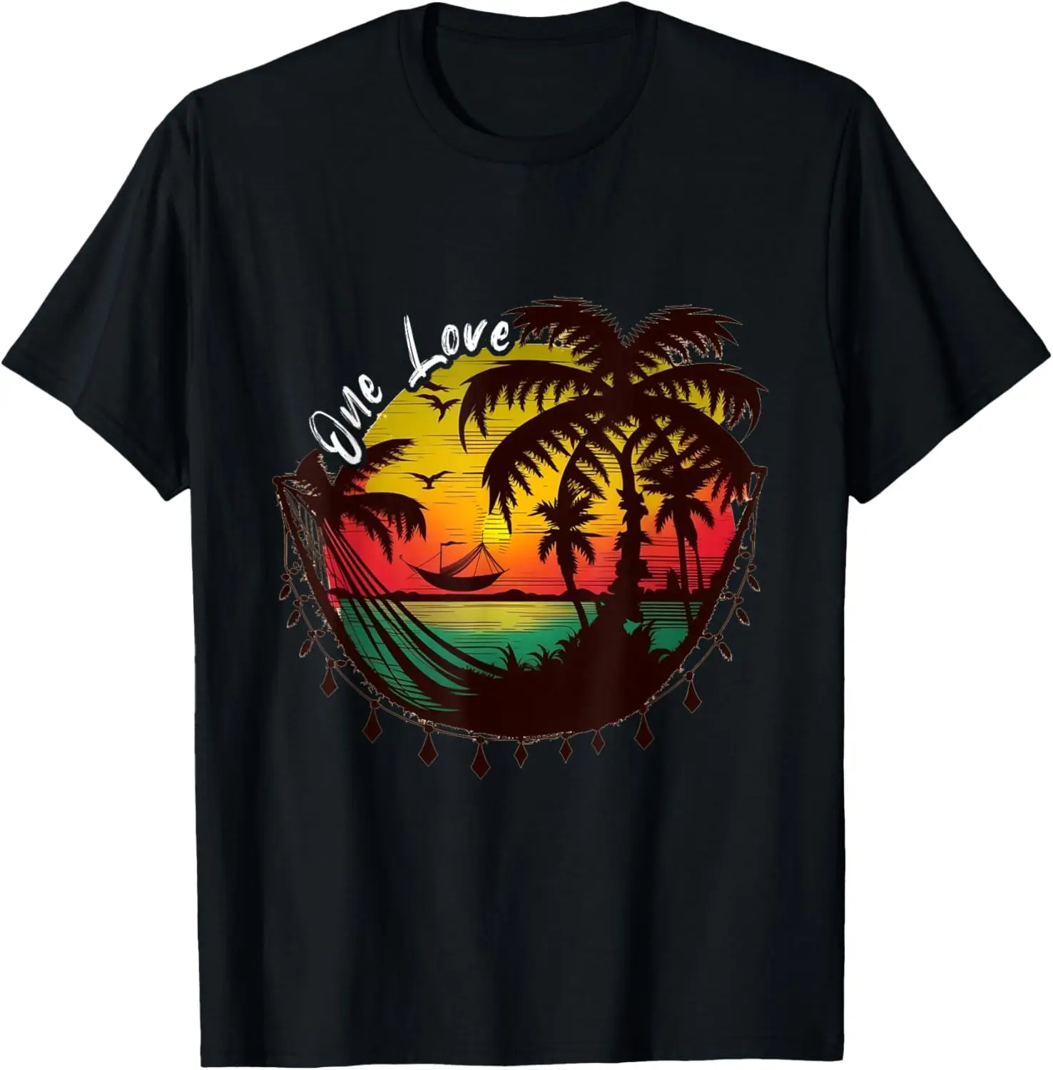 Rasta Reggae Sunset One Pride Love Rastafari Jamaican T-Shirt