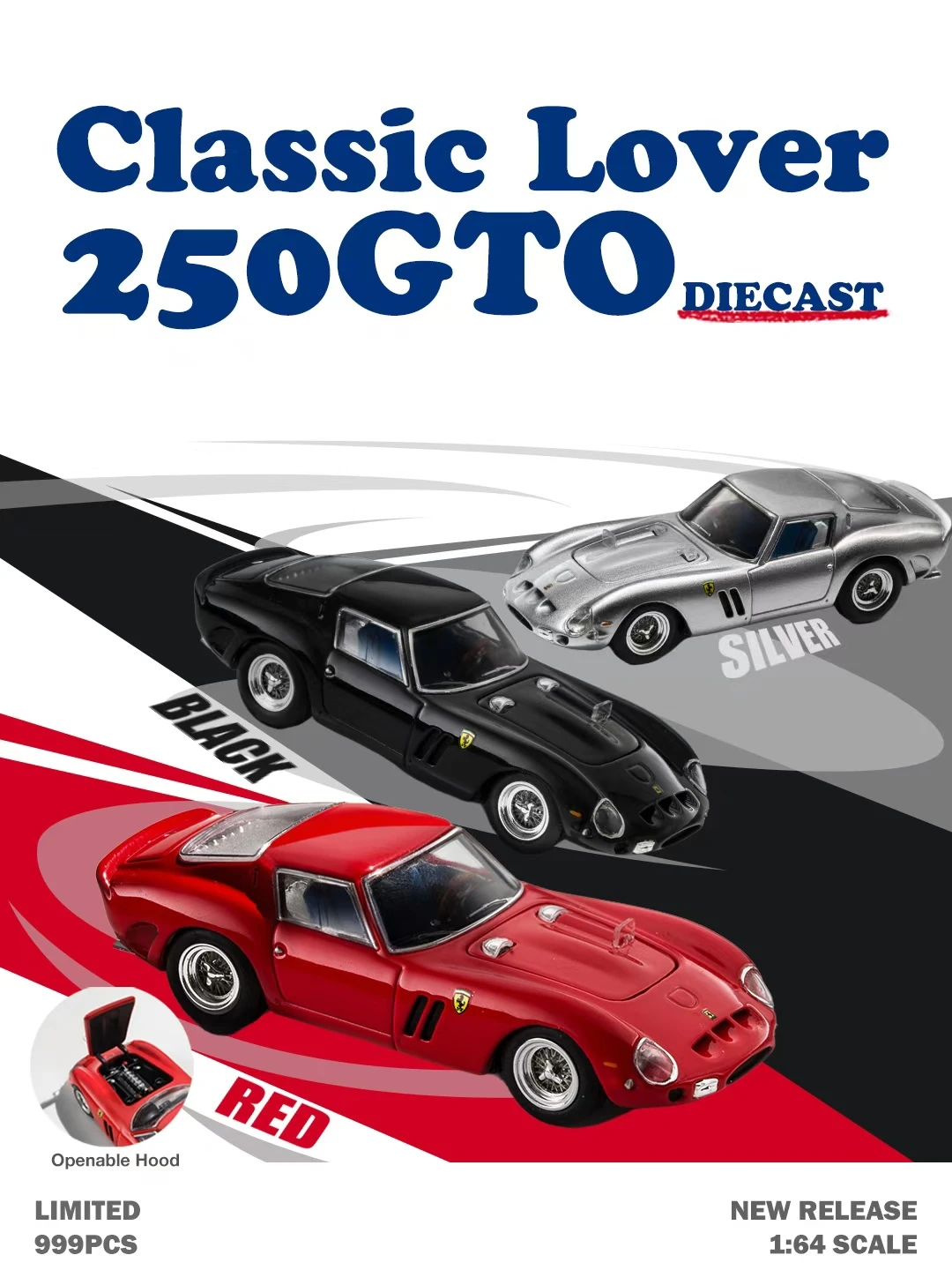 Classic Lover CL 1: 64 alloy model 250 GTO classic sports car