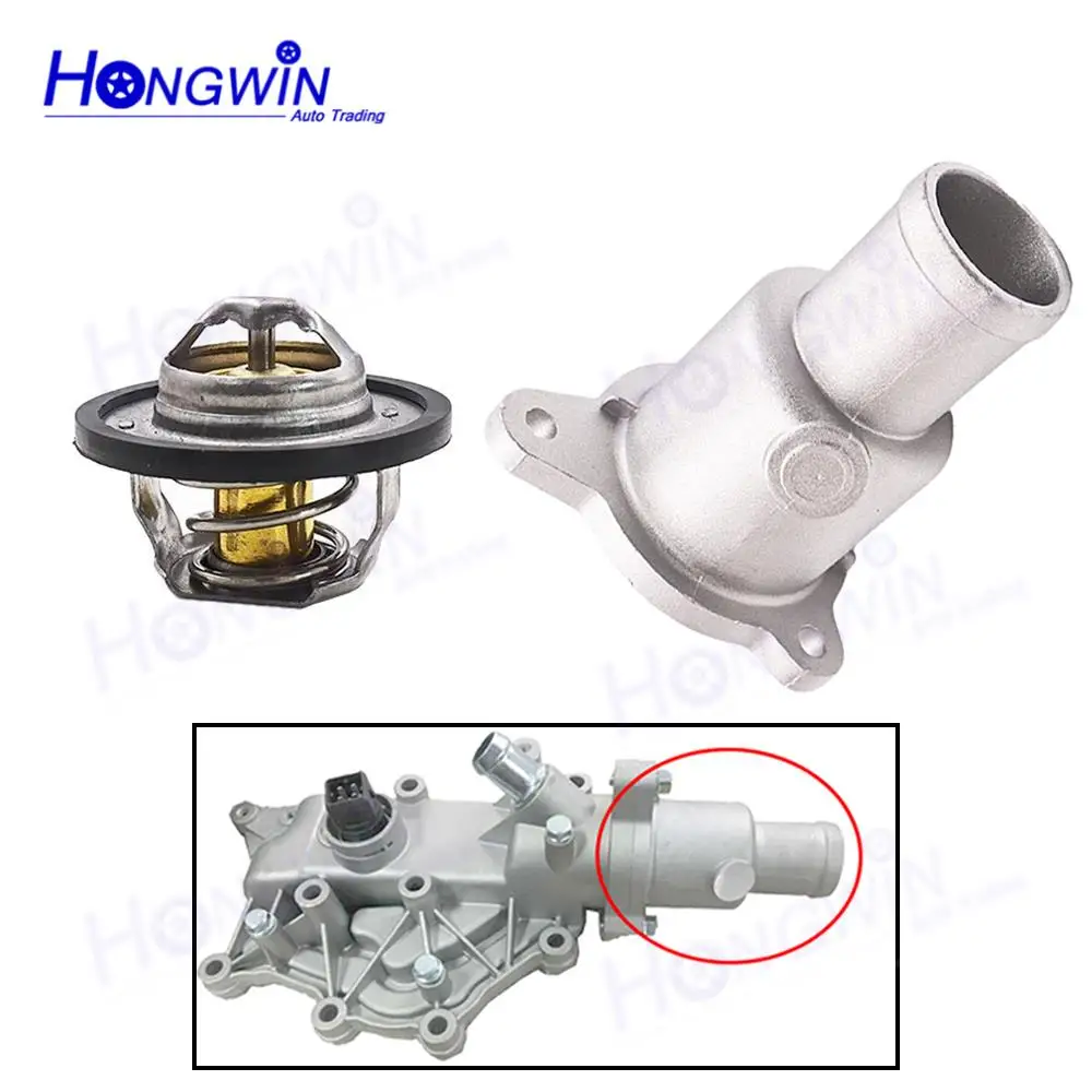 SET 8200557693 82007000092 8200700094 Coolant Thermostat Housing & Thermostat For RENAULT CLIO III MEGANE II MODUS SCENIC II