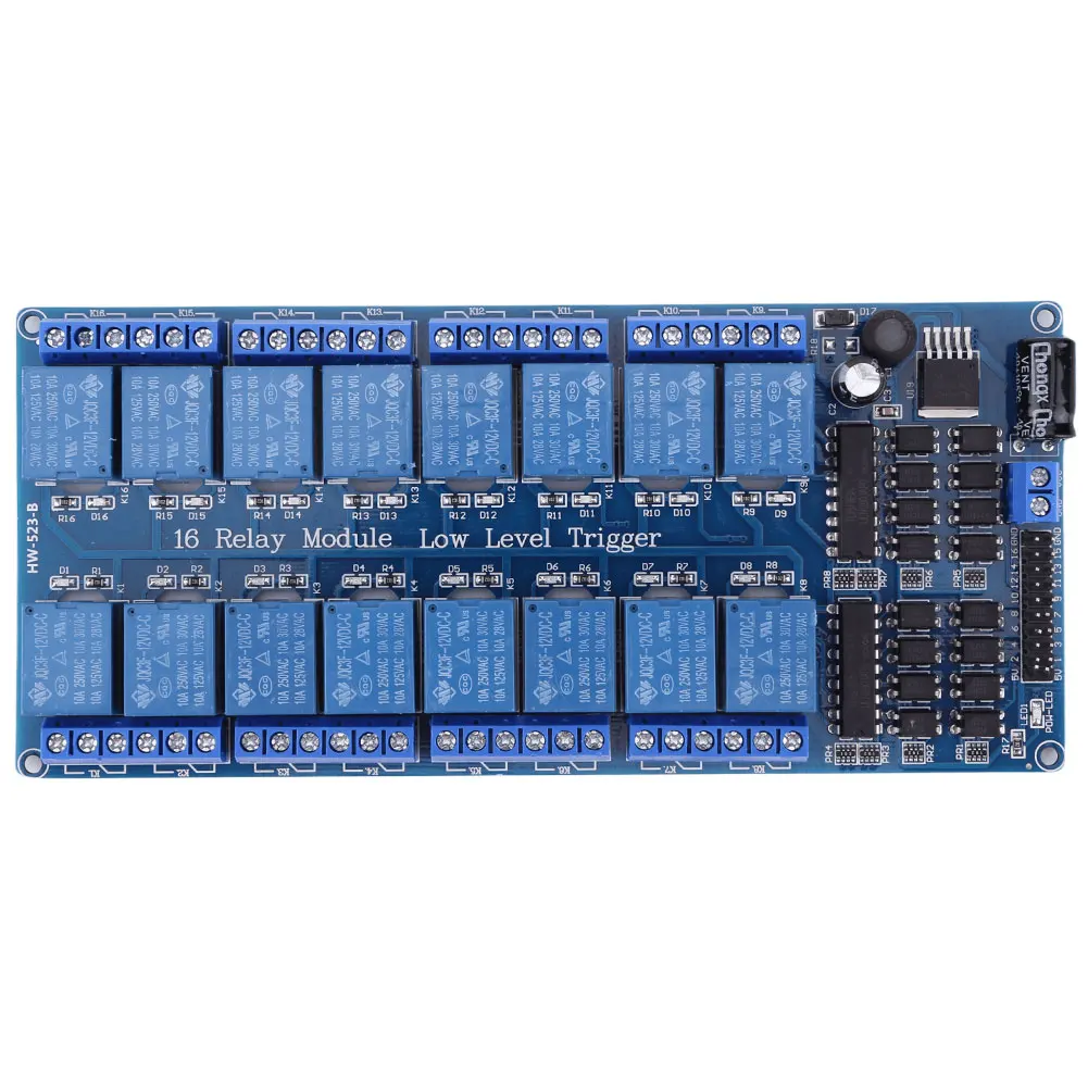 16 Channel Relay Output Mudule 12V LM2576 Relay Module Smart Expansion Board with Optocoupler for Arduino DIY