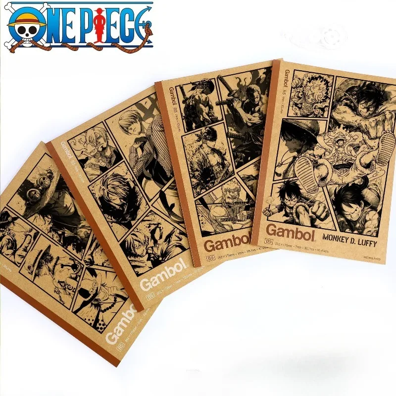

One Piece Anime Cute cartoon Luffy Zoro Ace Robin B5 Kraft Notepad Creative Personality Kawaii Japanese Laptop Gift Wholesale