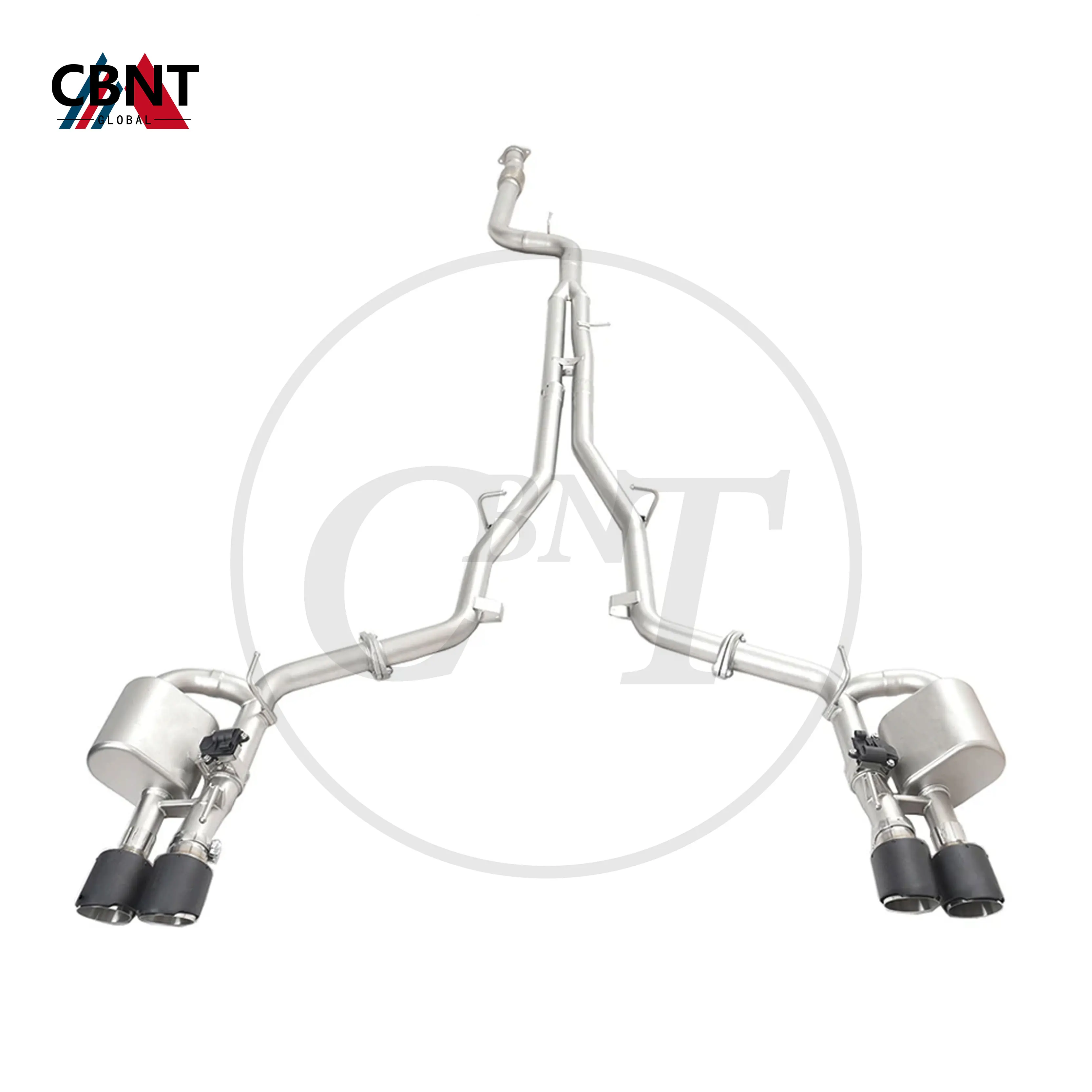 CBNT for Maserati Ghibli 2.0T Exhaust System Catback with Valve Muffler Performance SS304 Tuning Valved Exhaust-pipe