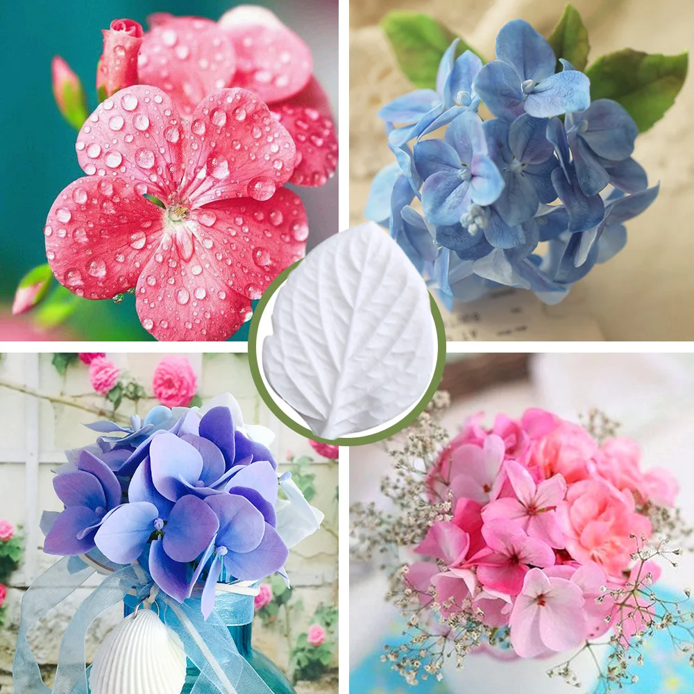 10pcs Hydrangea Set Mold Silicone Mold Cutting Mold Fondant Cake Decoration Tools Kitchen Baking Tools Accessories