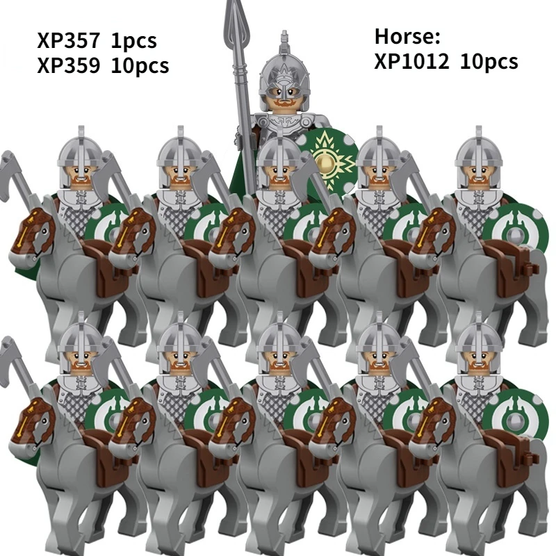 KT1046 SET 10pcs/Koruit Medieval Knights rohan  Uruk-hai   Elves Gondor Warrior Dwarf Building Block  Toys