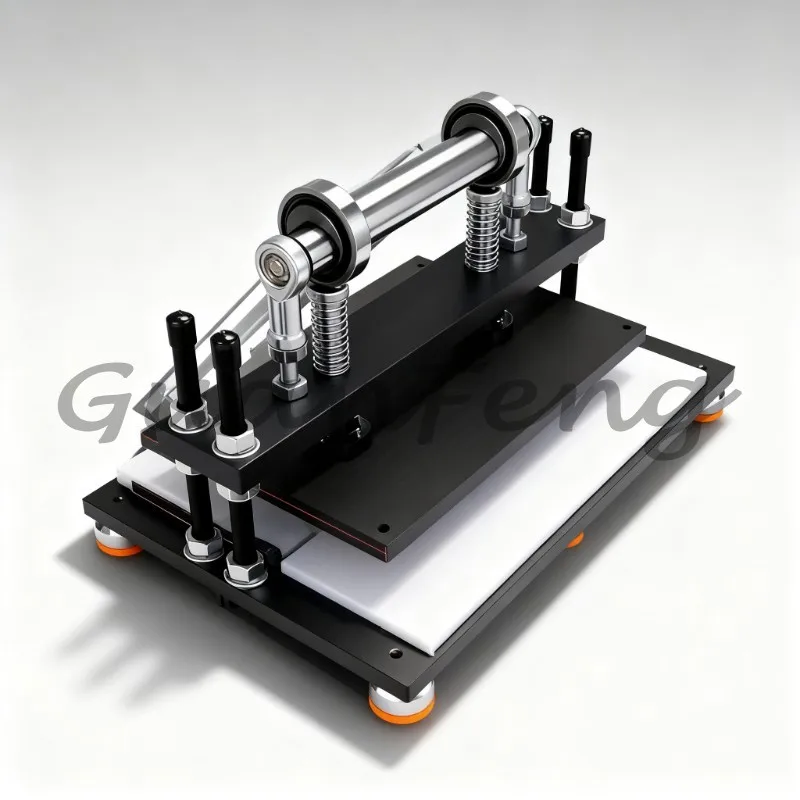 360x240mm Leather Cutting Press Core Parts, Manual Pinch Key Assembly with Gearbox & Bearings for Leather Die Cutting Machine