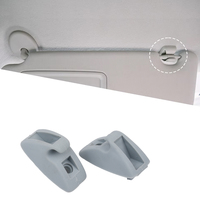 2x Car Sun Visor Support Clips Retainer Hanger For MK1 MK2 For Rabbit 191857559 Grey Sunvisor Clips Hook Support Bracket