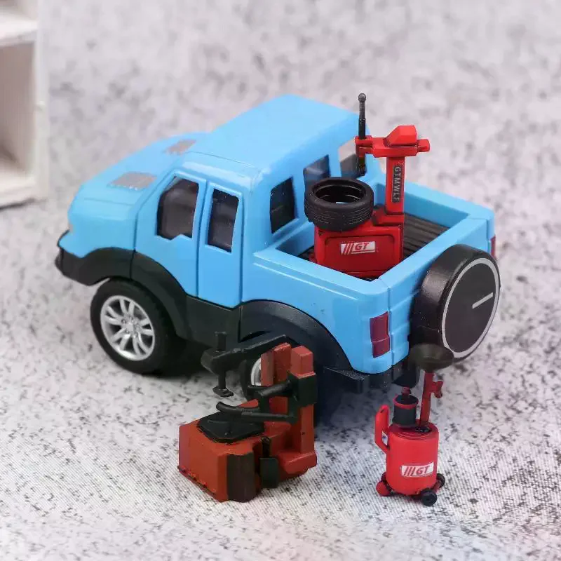 1:64 имитация масляного коллектора, миниатюрный сборщик шин, модель для ремонта мастерской, реквизит для сцены, аксессуар, парковка, городская модель «сделай сам»