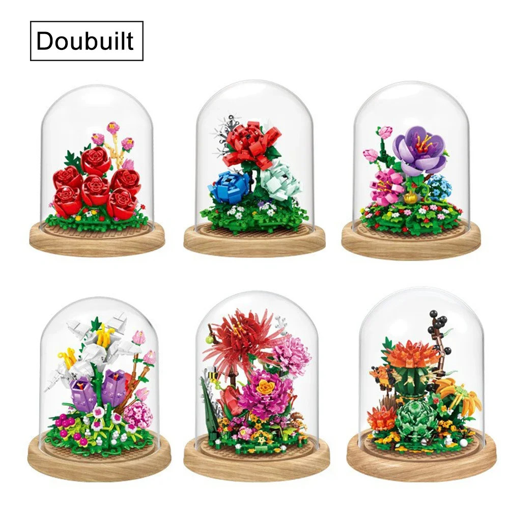 Eternal Flower Mini Building Blocks Toy - Immortalize Your Moments Forever, Perfect for Youth and Creativity, Add Green Home